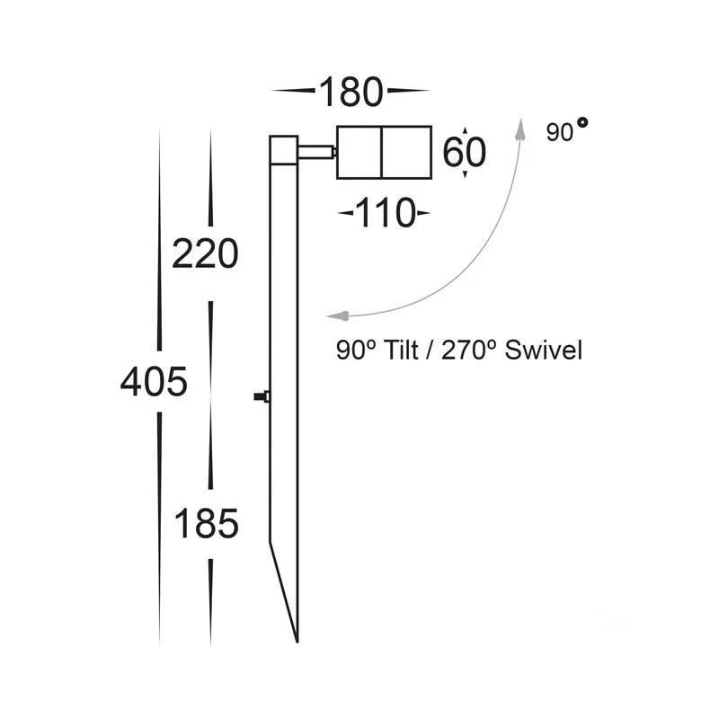 Tivah Adj. LED Spike Spotlight TRI Colour in Solid Copper Havit Lighting - HV1413T