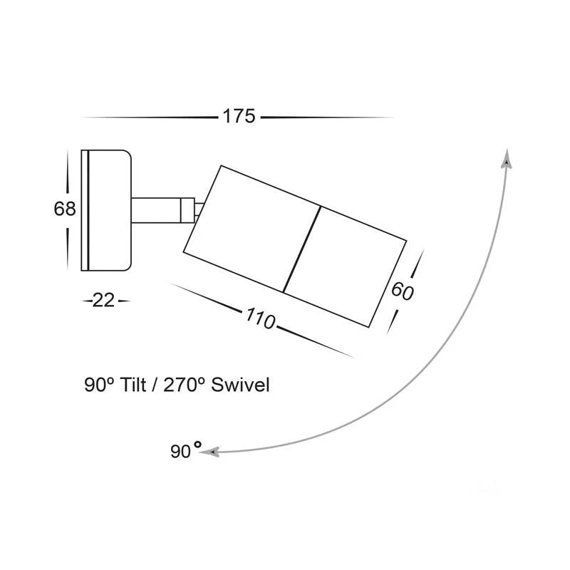 Tivah Adj. LED Wall Light TRI Colour in Solid Copper Havit Lighting - HV1215T-HV1217T