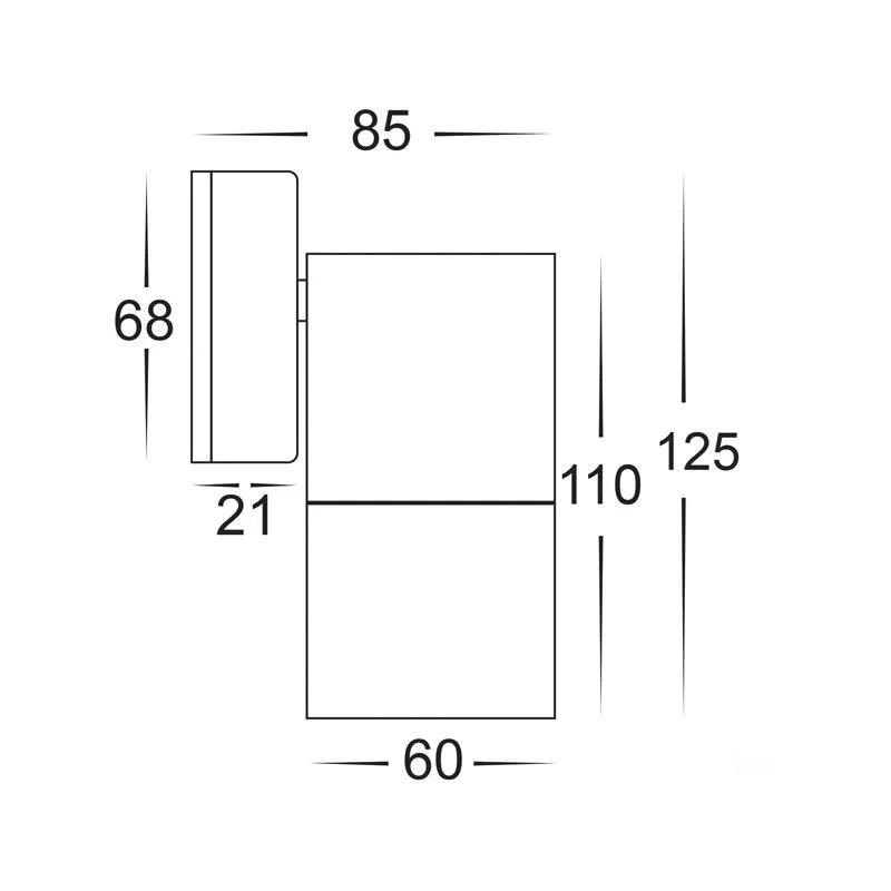 Tivah Fixed Down LED Wall Light TRI Colour in Copper Havit Lighting - HV1115T - HV1117T