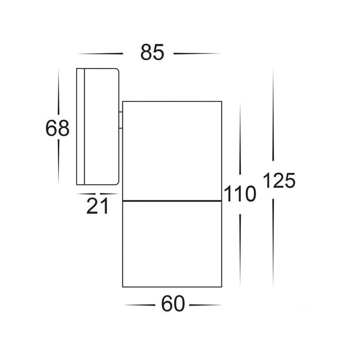 Tivah Fixed Down LED Wall Light TRI Colour in Copper Havit Lighting - HV1115T - HV1117T