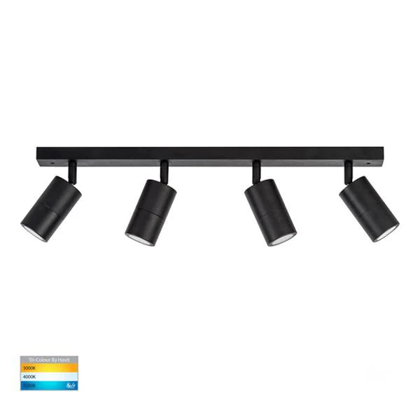 Tivah LED Ceiling Bar Light CCT 4Lt in BLK/WHT/TTM Havit Lighting - HV4001T-4