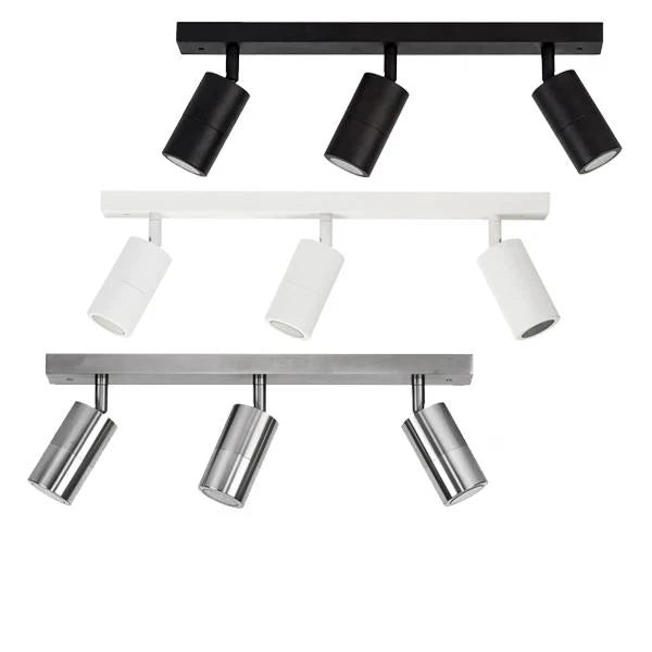 Tivah LED Ceiling Bar Light TRI Colour 3Lt in Black/White/Titanium Havit Lighting - HV4001T-3