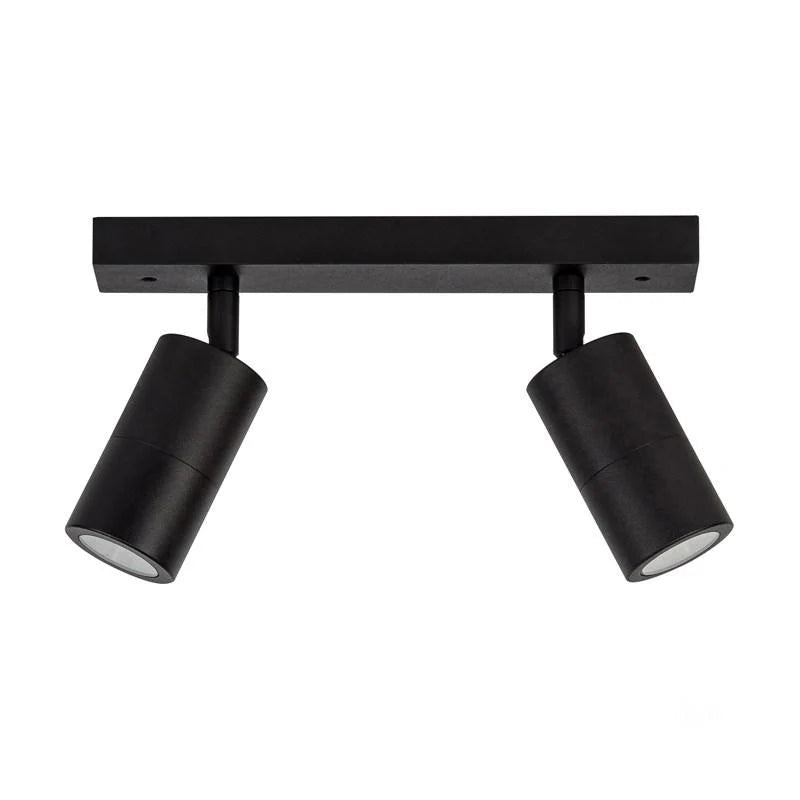 Tivah LED Ceiling Light Bar TRI Colour 2Lt in Black/White/Titanium Havit Lighting - HV4001T-2