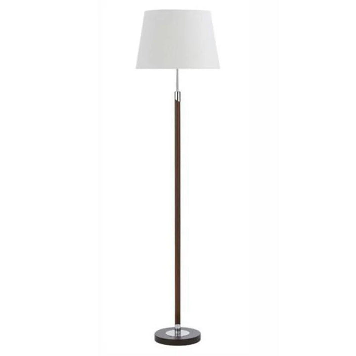 Traditional Timber Look Floor Lamp in Teak or Walnut