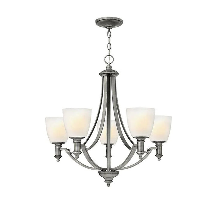 Truman 3Lt/5Lt/9Lt Chandelier E27 in Antique Nickel Elstead Lighting - ELS.HK-TRUMAN3, ELS.HK-TRUMAN5, ELS.HK-TRUMAN9