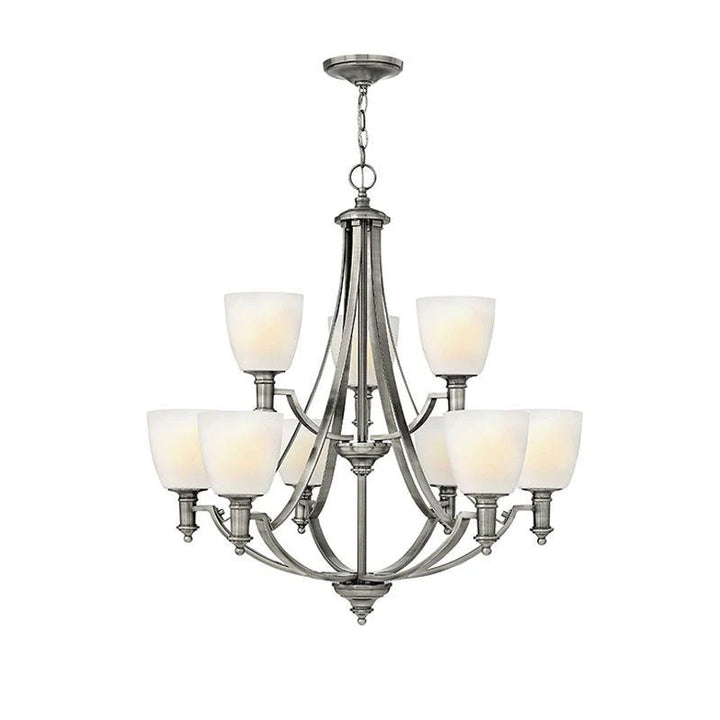 Truman 3Lt/5Lt/9Lt Chandelier E27 in Antique Nickel Elstead Lighting - ELS.HK-TRUMAN3, ELS.HK-TRUMAN5, ELS.HK-TRUMAN9