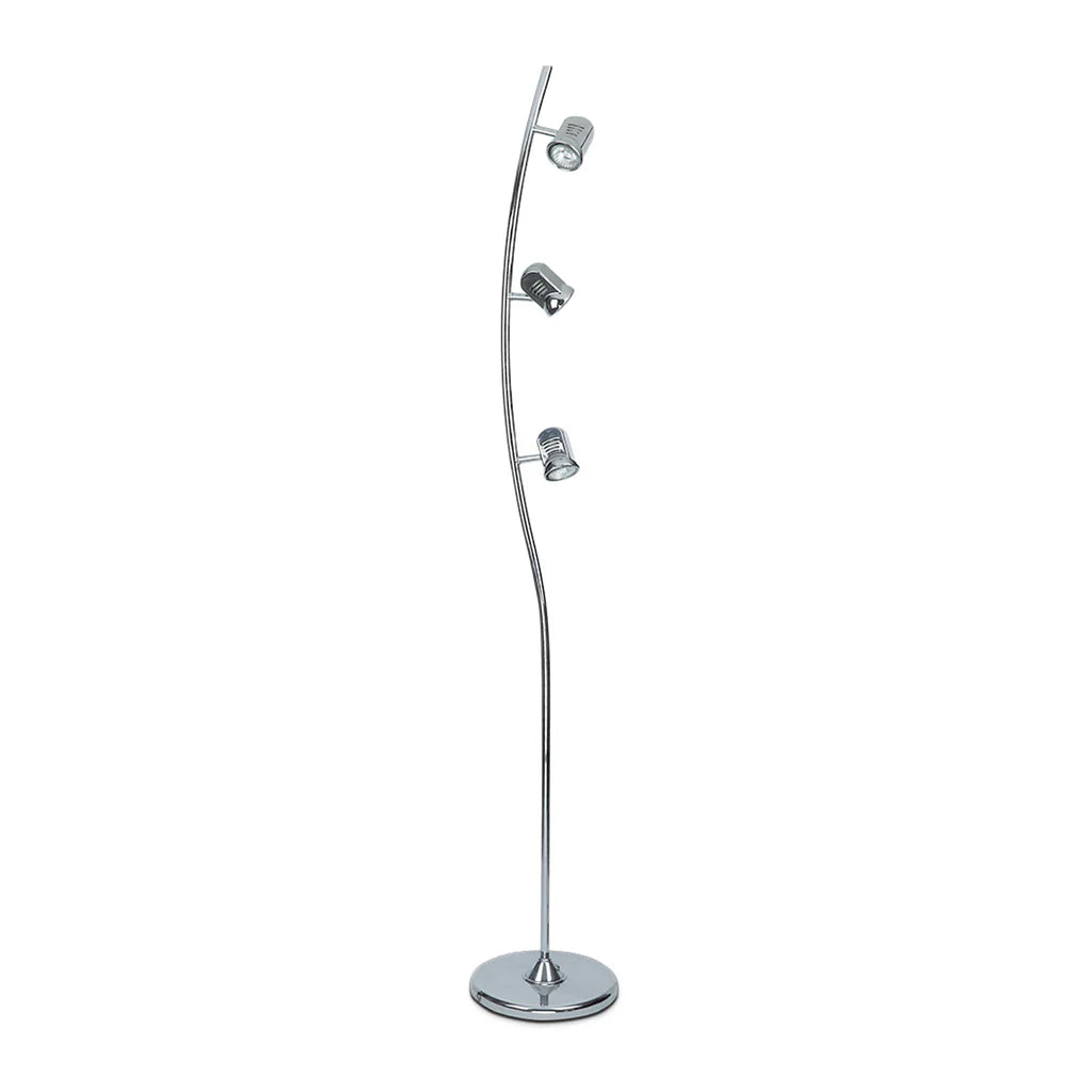 Spot Floor Lamp 3Lt GU10 in Satin Chrome Superlux Lighting - UL350-SC