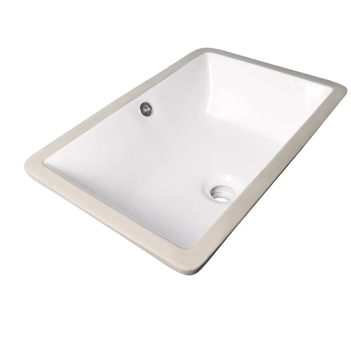 Undermount Square Basin 510x380x180 | Gloss White Ceramic Basin