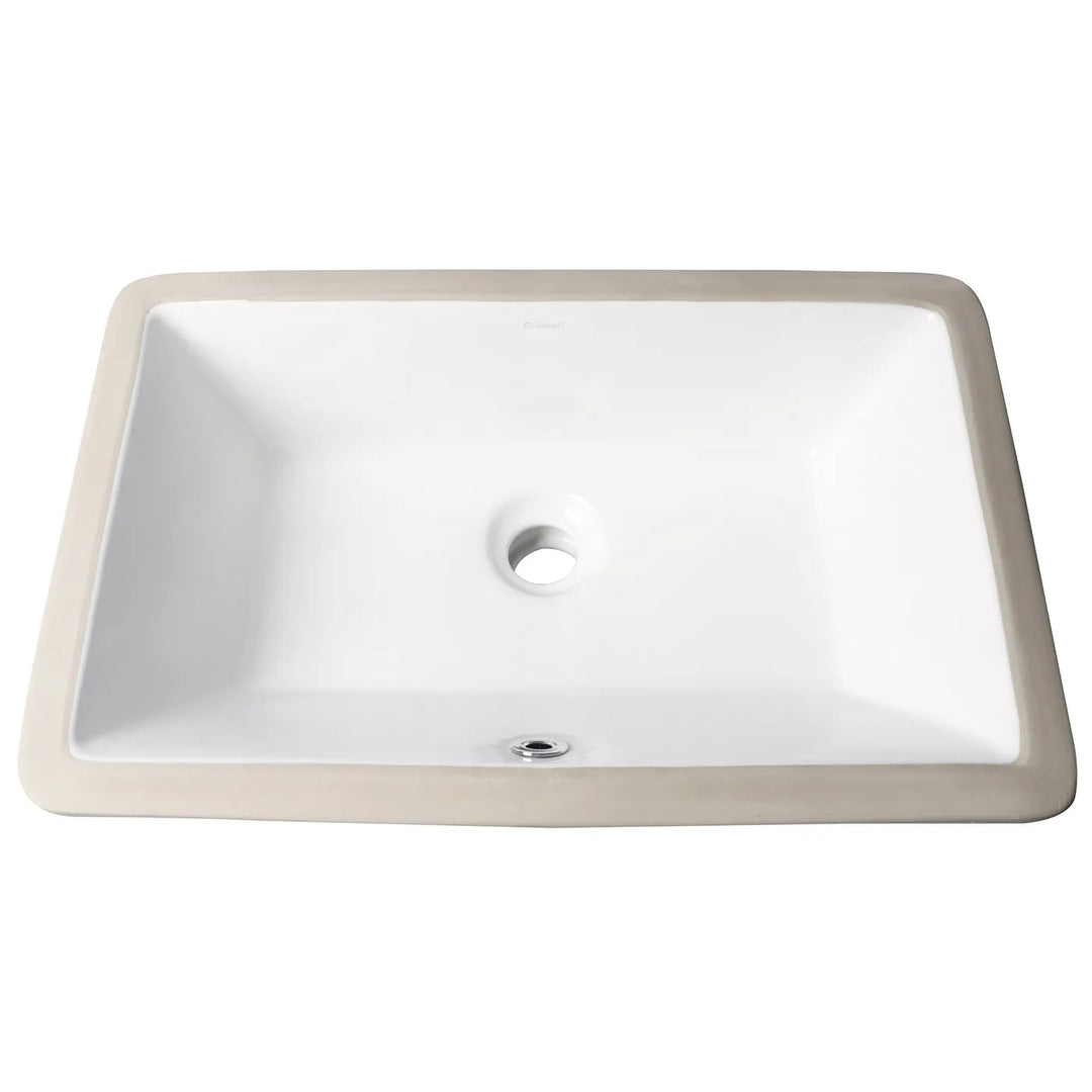 Undermount Square Basin 530x340x170 | Gloss White Ceramic