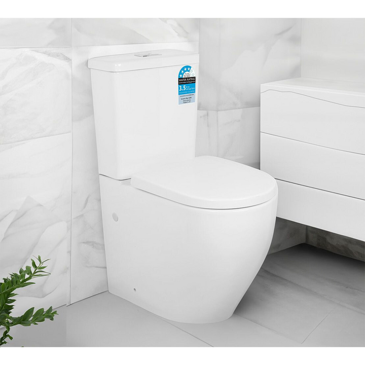 Denali Rimless Wall Faced Toilet Suite Extra Height