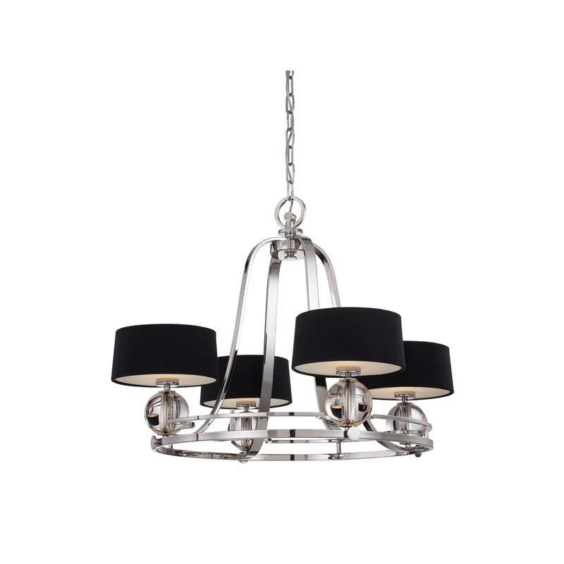 Uptown Gotham Chandelier 4Lt G9 Halogen in Imperial Silver Elstead Lighting - ELS.QZ-GOTHAM4