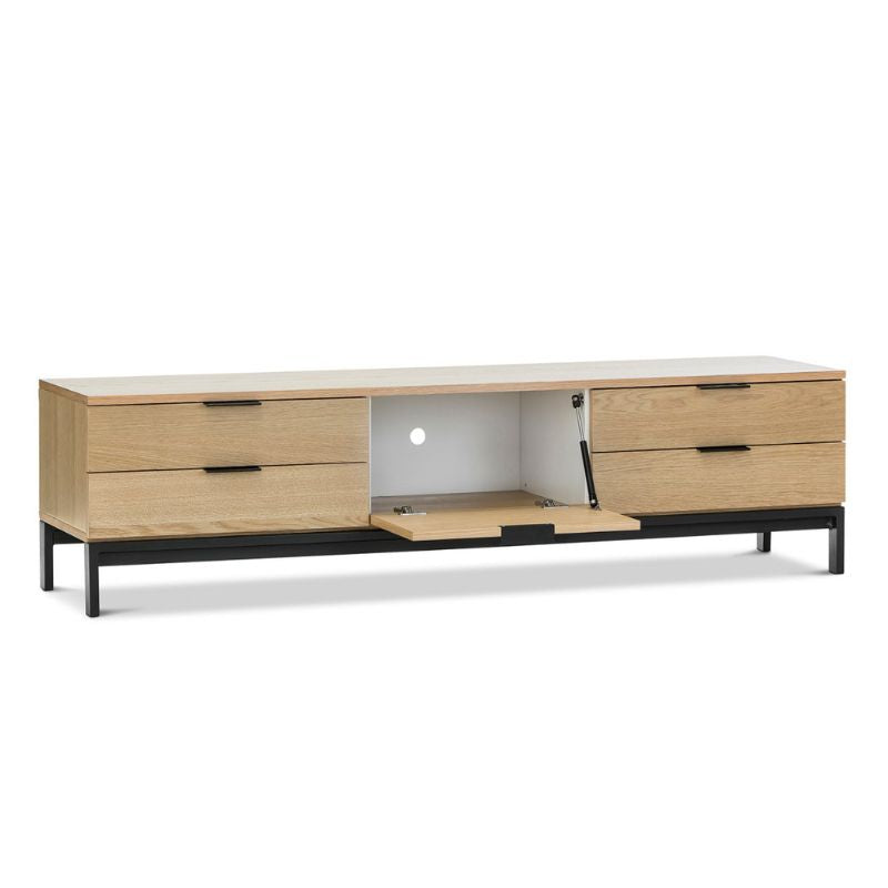 Sleek TV Unit with Ample Storage and Modern Design