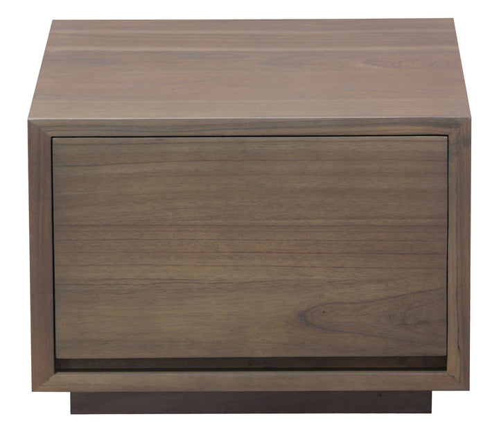 Stylish Bedside Table with Ample Storage and White Cedar Finish