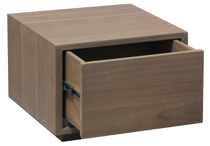 Stylish Bedside Table with Ample Storage and White Cedar Finish