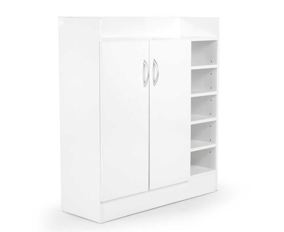 Sleek Shoe Cabinet with Adjustable Shelves - Organise Up to 21 Pairs of Shoes