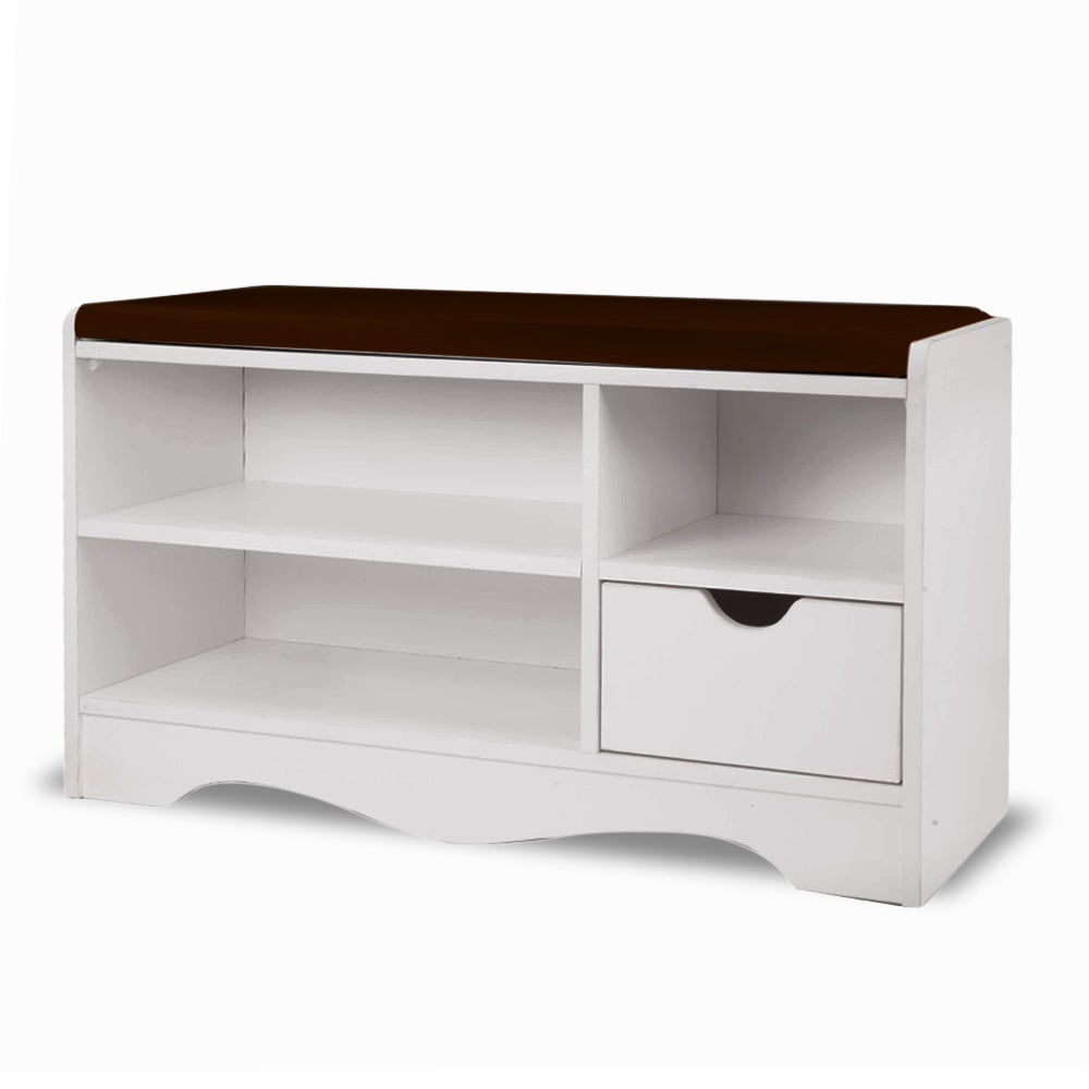 Modern Shoe Cabinet with Padded Bench