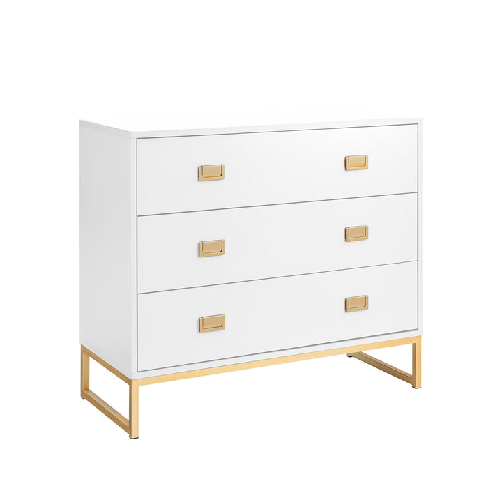 Luxurious Sarantino Amara Chest of Drawers with Gold Accents