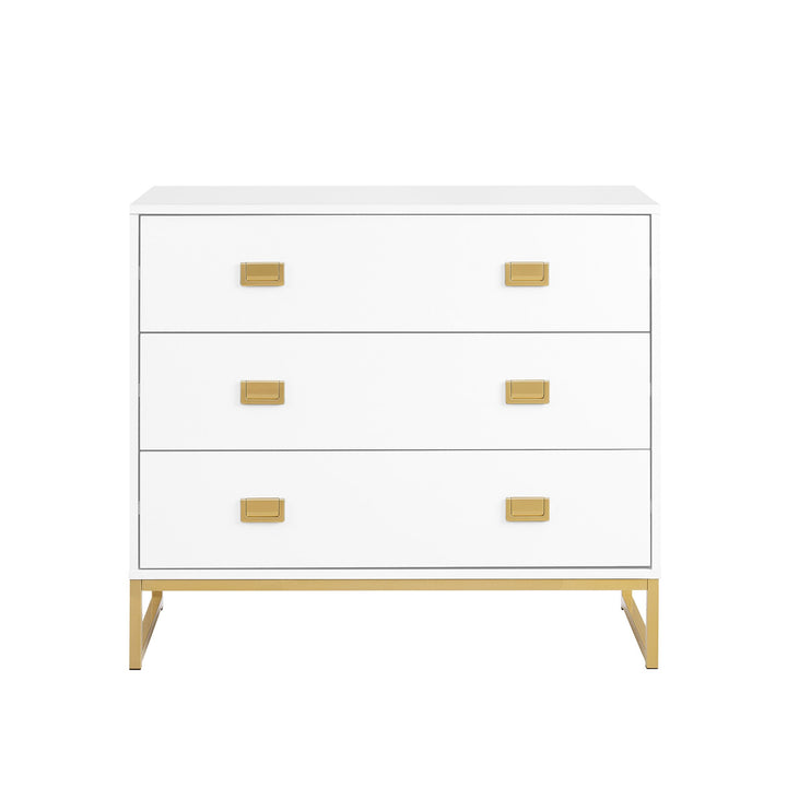 Luxurious Sarantino Amara Chest of Drawers with Gold Accents