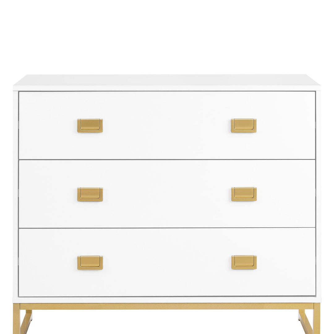 Luxurious Sarantino Amara Chest of Drawers with Gold Accents