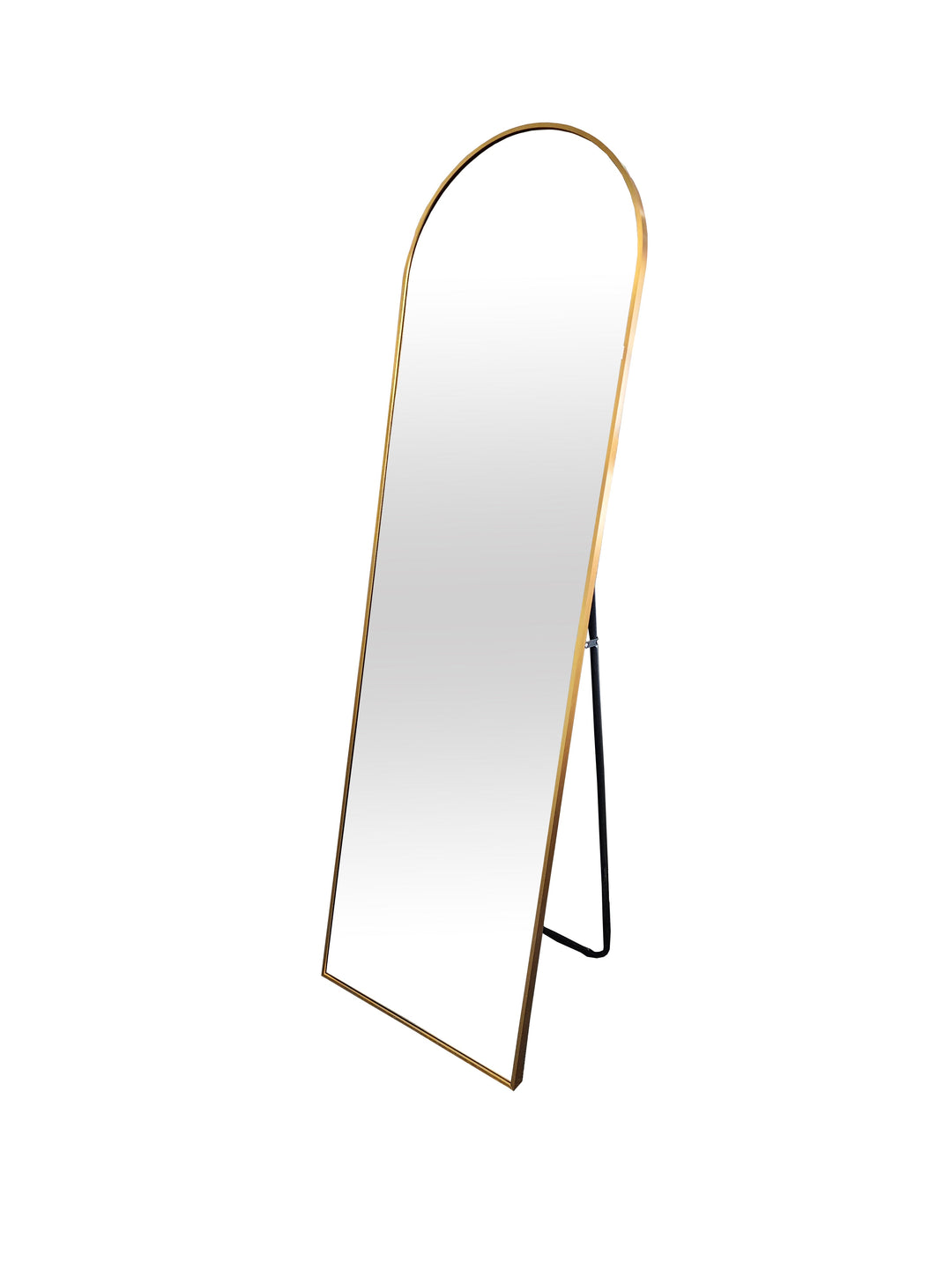 Gold Metal Arch Mirror - Freestanding, 50cm x 170cm, Industrial Style