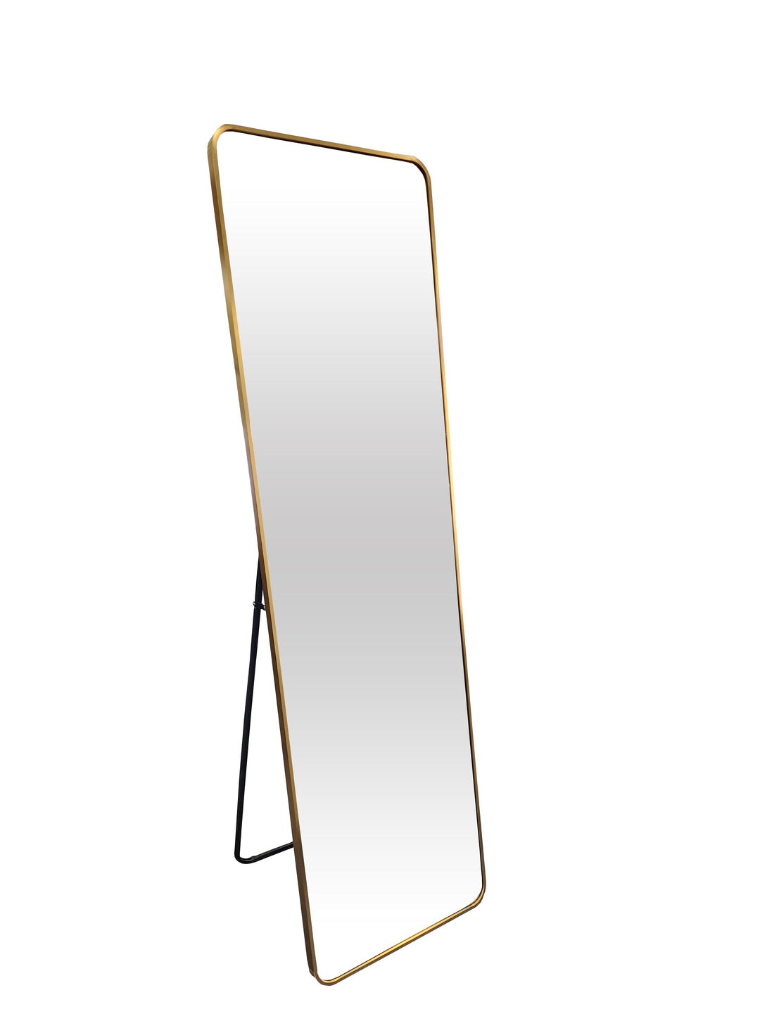 Gold Metal Rectangle Mirror - Free Standing 50cm x 170cm