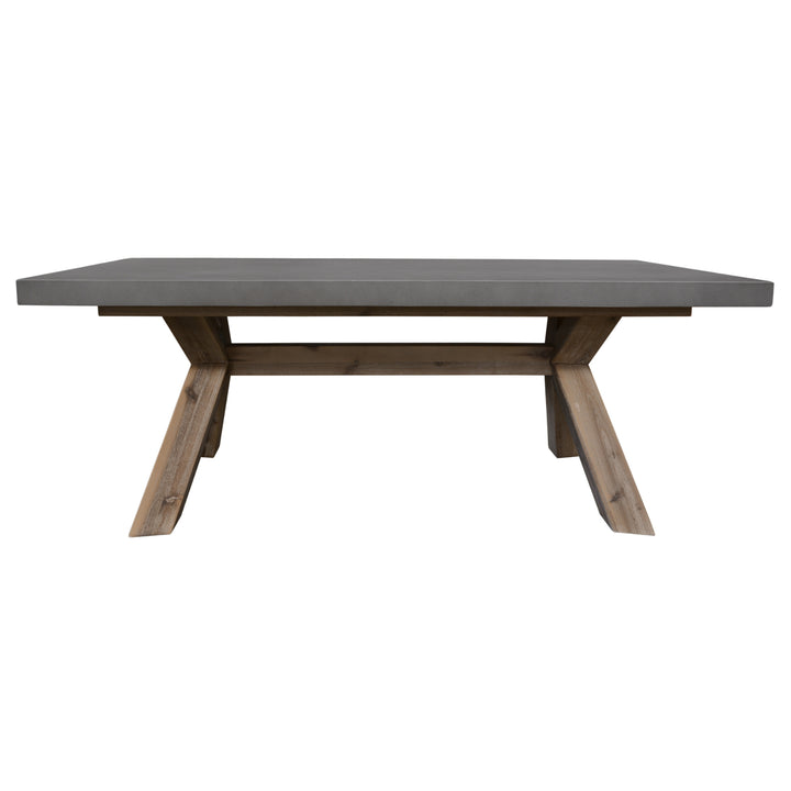 Stony 120cm Coffee Table with Concrete Top - Modern 2-Tone Design