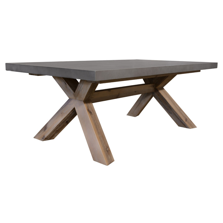 Stony 120cm Coffee Table with Concrete Top - Modern 2-Tone Design