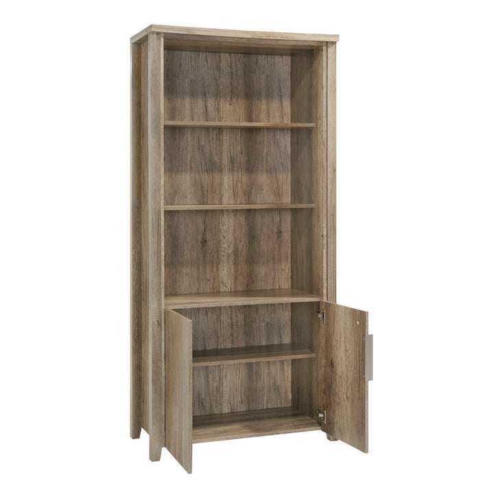 Timeless Wood-like MDF Book Shelf with Ample Storage - Oak