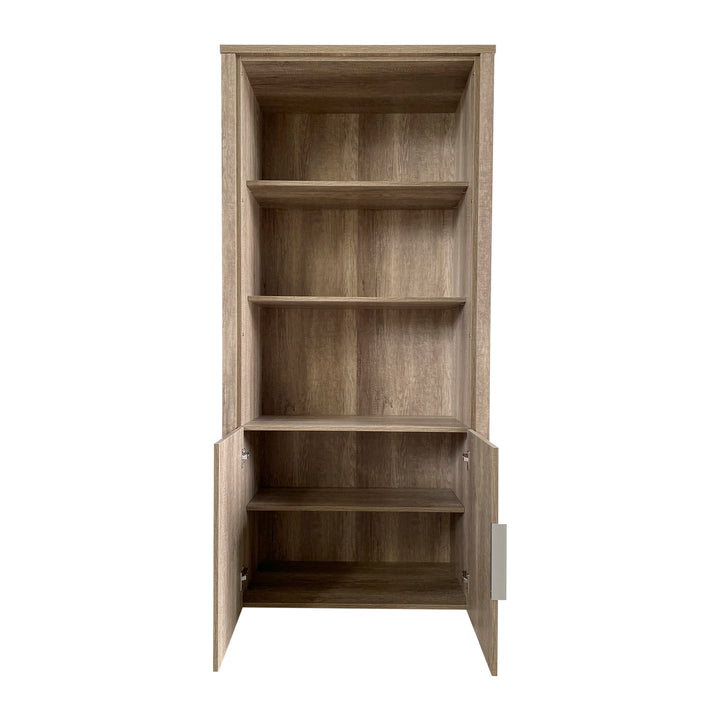 Timeless Wood-like MDF Book Shelf with Ample Storage - Oak