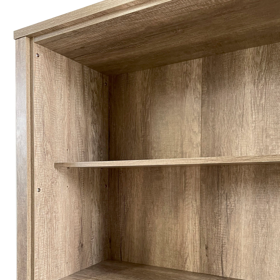 Timeless Wood-like MDF Book Shelf with Ample Storage - Oak