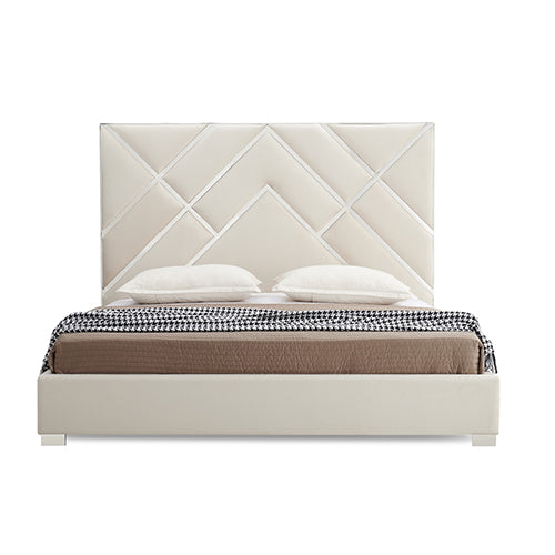 Matrix King Bed Frame - Supreme Quality, Premium Upholstery, Foam-Quilted Headboard