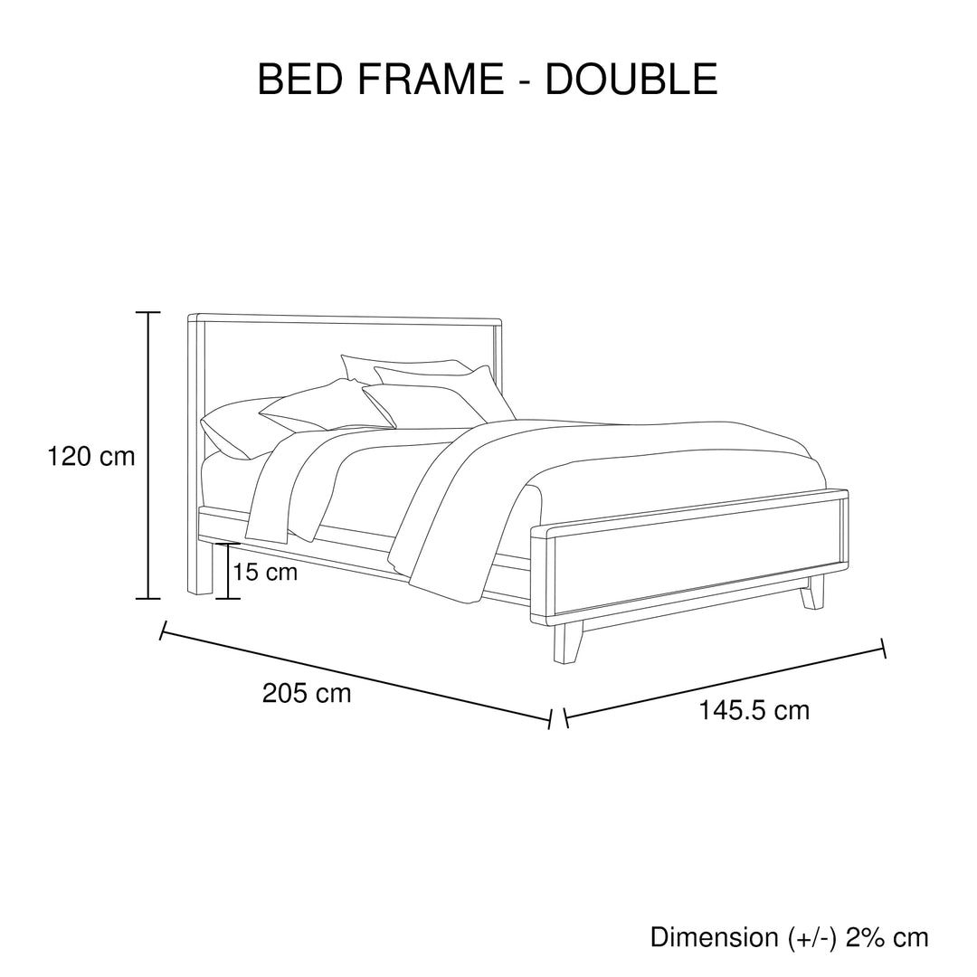 Rustic Pine Wood Woodland Bedframe - Double