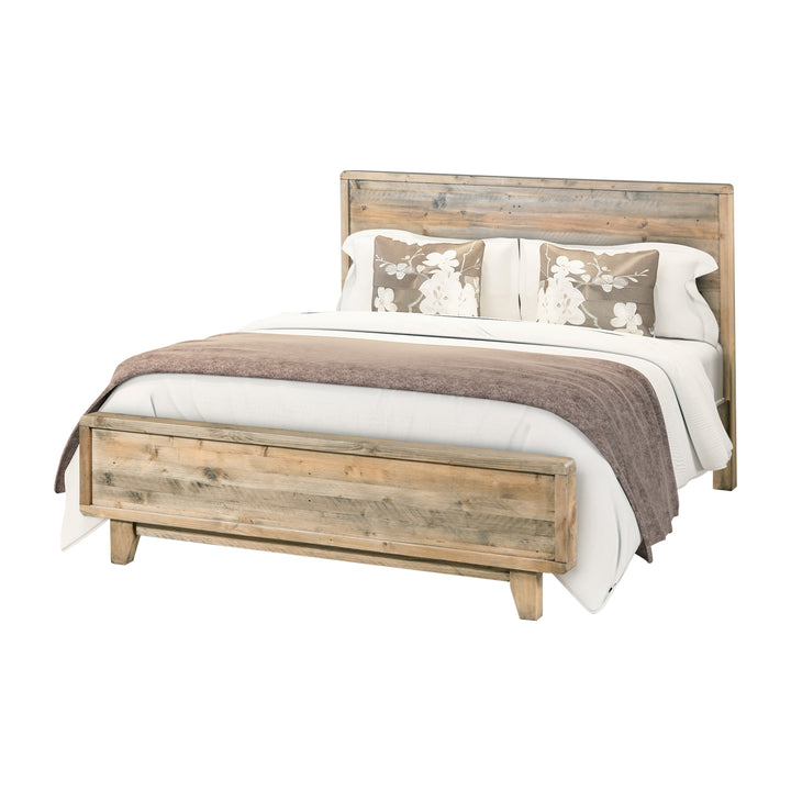 Queen Size Woodland Bedframe with Pine Wood Construction and Rustic Look