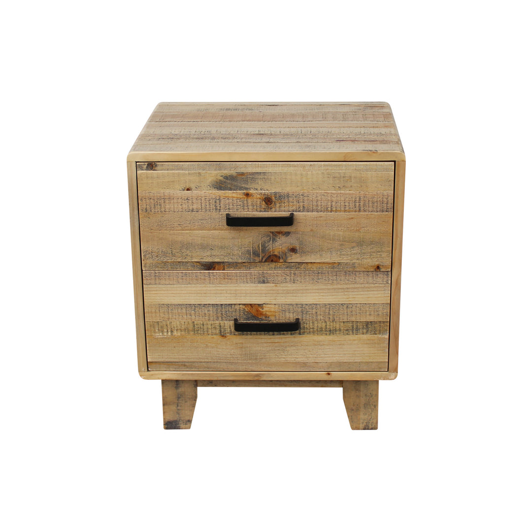 Woodland Rustic Pine-Plywood Bedside Table