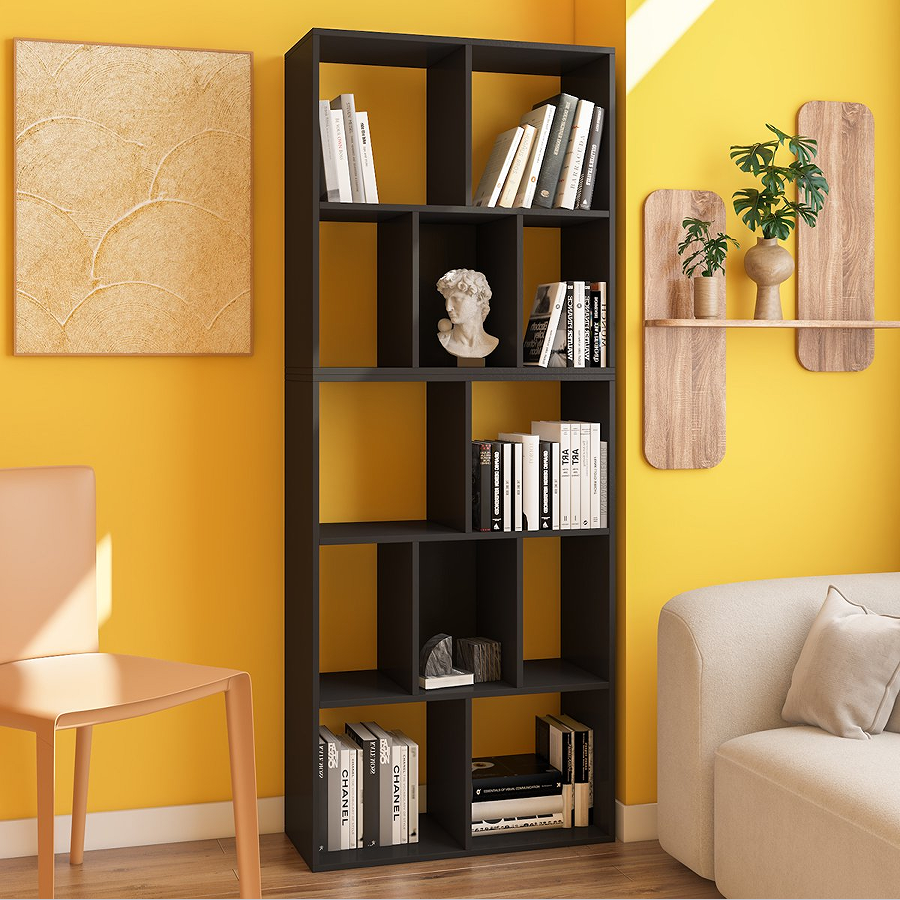 12 Cube Storage Organizer Wood Bookcase