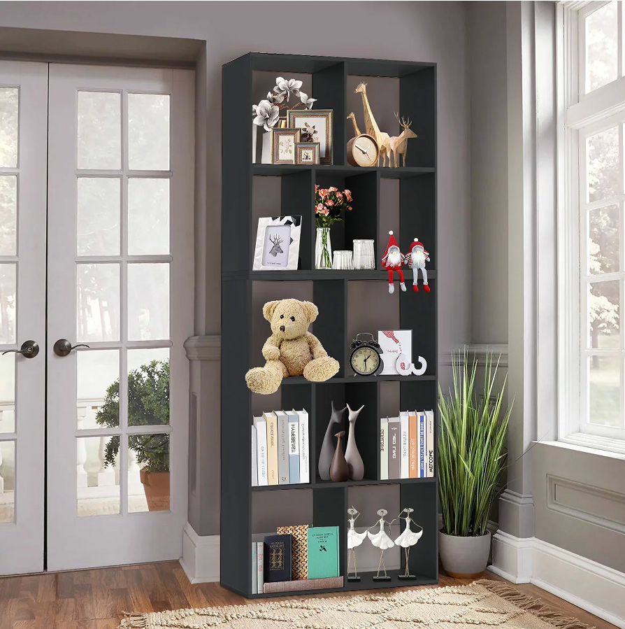 12 Cube Storage Organizer Wood Bookcase