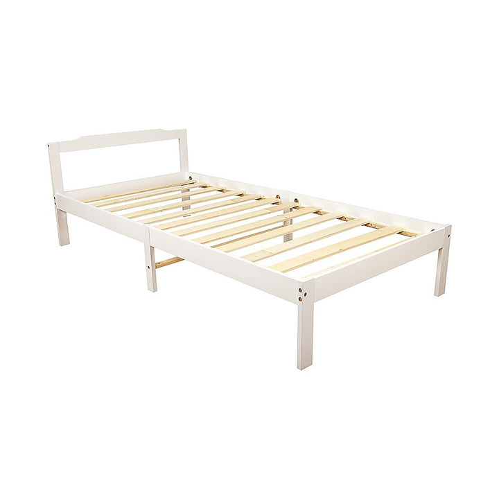 Natural Wooden Bed Frame Single