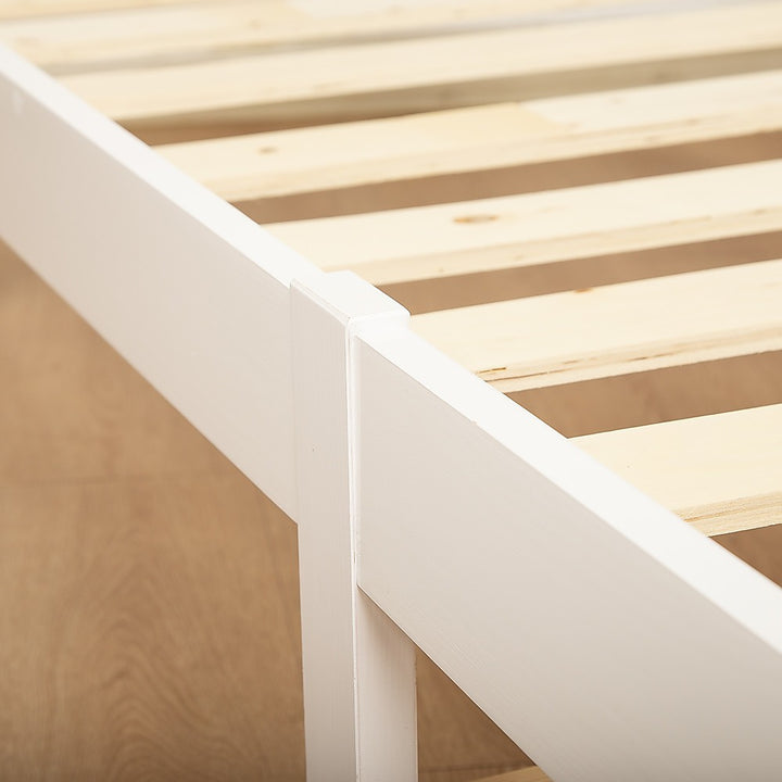 Natural Wooden Bed Frame Single