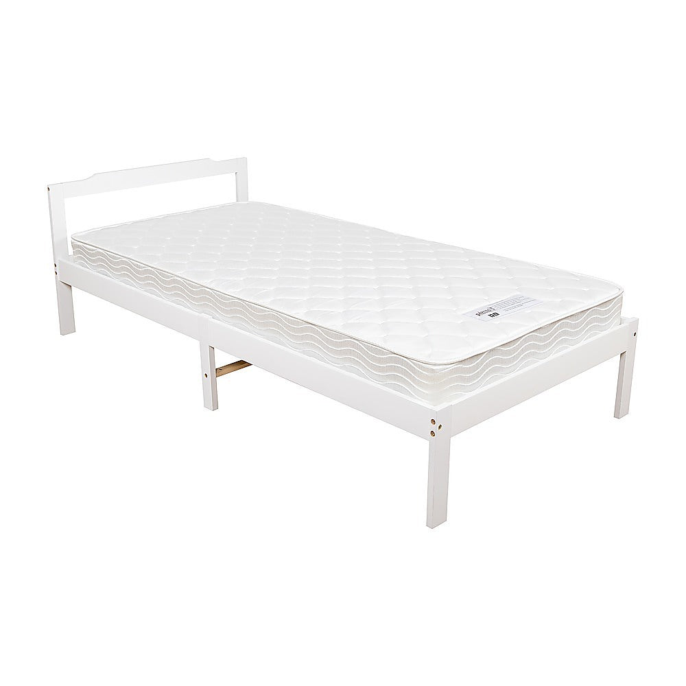 Natural Wooden Bed Frame Single