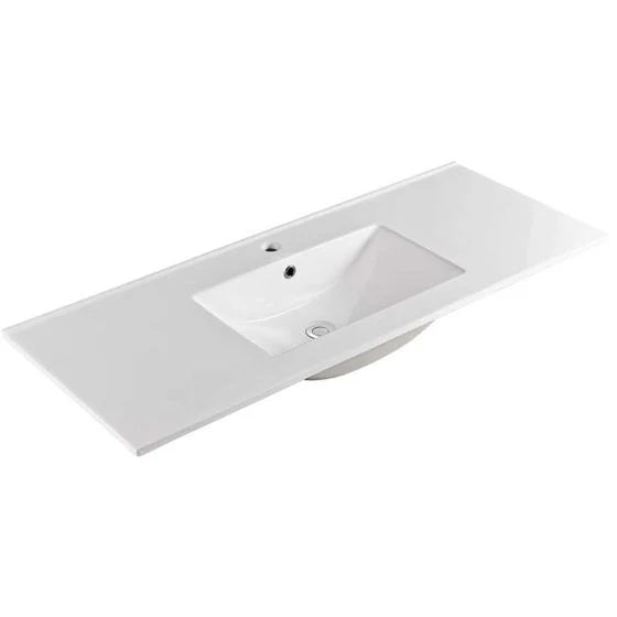 Mia 120cm 2 Drawer Wall Hung Vanity Matte White/Timber