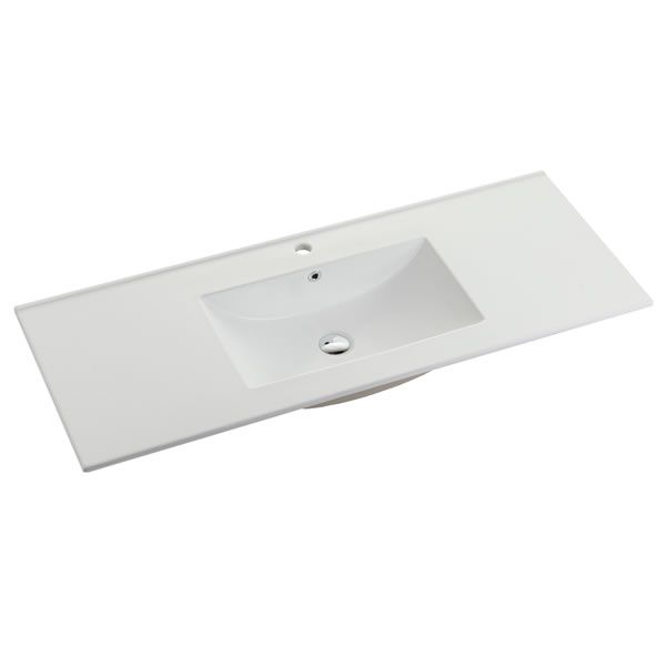 Mia 120cm 2 Drawer Wall Hung Vanity Matte White/Timber