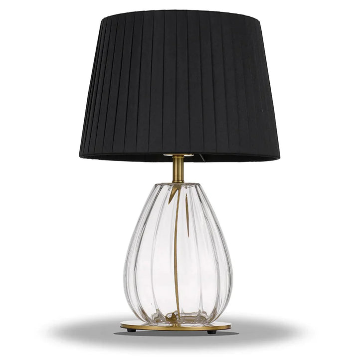 Veana Table Lamp in Antique Gold/Black or Chrome/Ivory