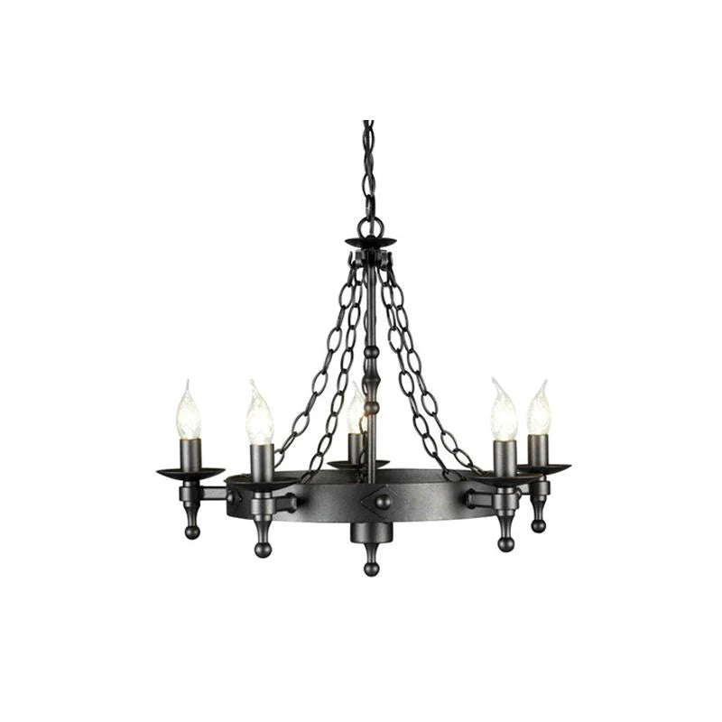 Warwick 5Lt/6Lt/8Lt/12Lt/18Lt Chandelier E14 in Graphite Elstead Lighting - ELS.WR5, ELS.WR6, ELS.WR8, ELS.WR12, ELS.WR18