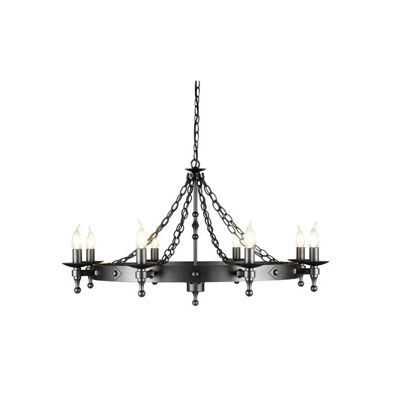 Warwick 5Lt/6Lt/8Lt/12Lt/18Lt Chandelier E14 in Graphite Elstead Lighting - ELS.WR5, ELS.WR6, ELS.WR8, ELS.WR12, ELS.WR18