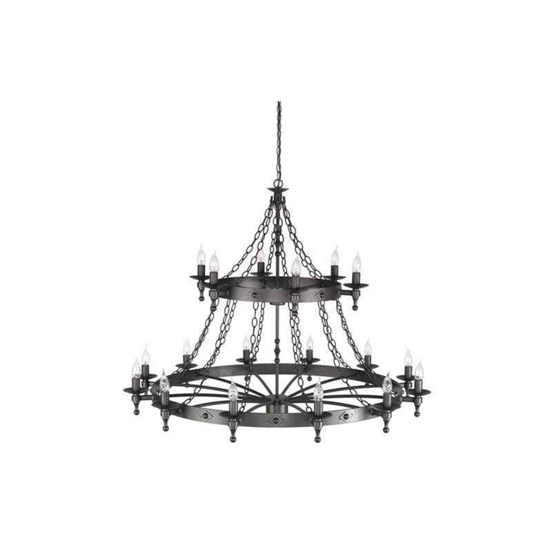 Warwick 5Lt/6Lt/8Lt/12Lt/18Lt Chandelier E14 in Graphite Elstead Lighting - ELS.WR5, ELS.WR6, ELS.WR8, ELS.WR12, ELS.WR18