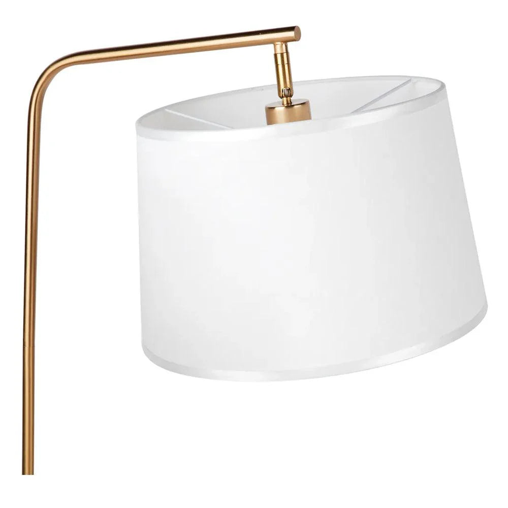 Waverly Marble Floor Lamp in Brass / White