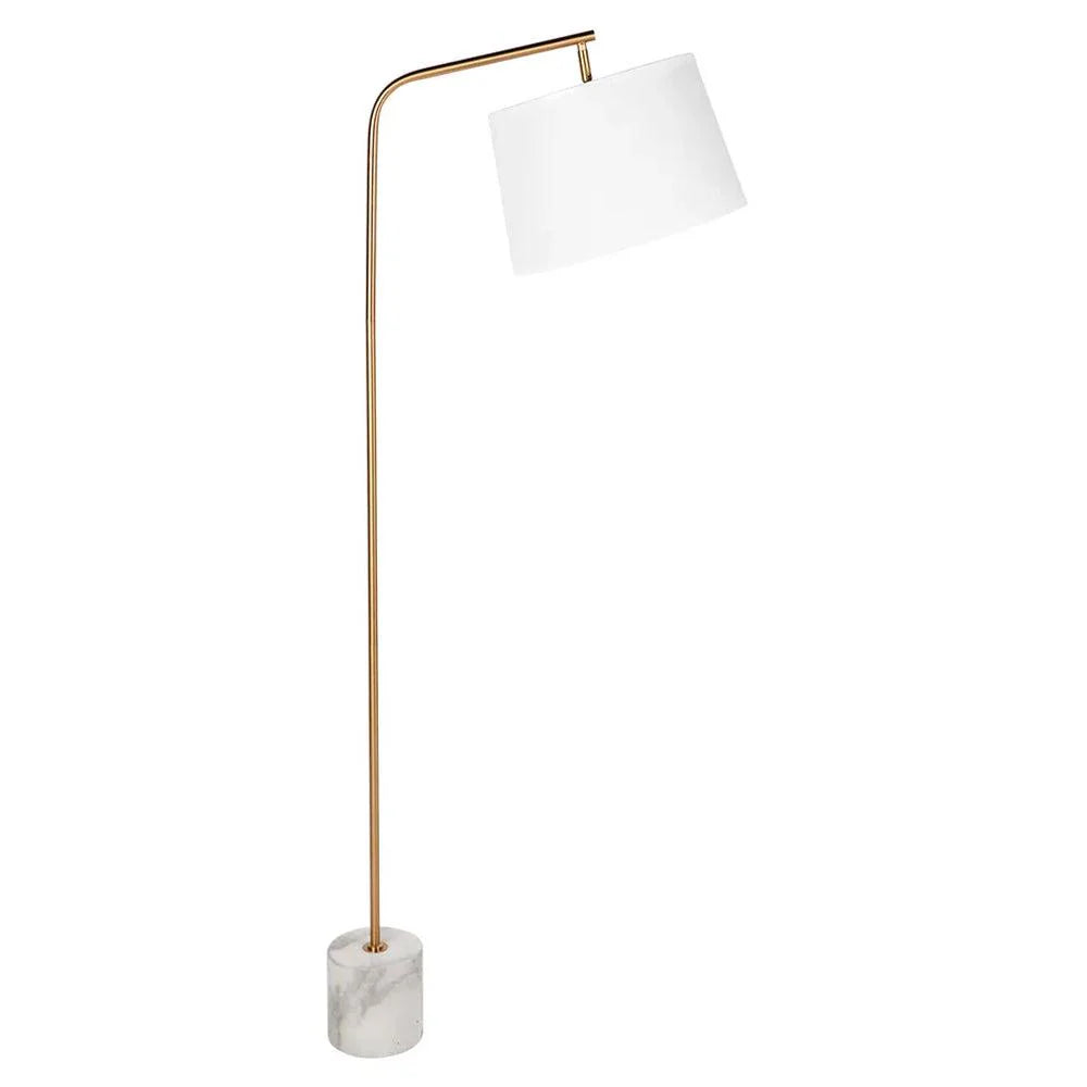 Waverly Marble Floor Lamp in Brass / White