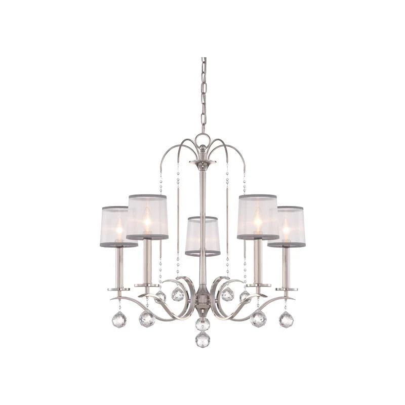 Whitney 5Lt Chandelier E14 in Imperial Silver Elstead Lighting - ELS.QZ-WHITNEY5