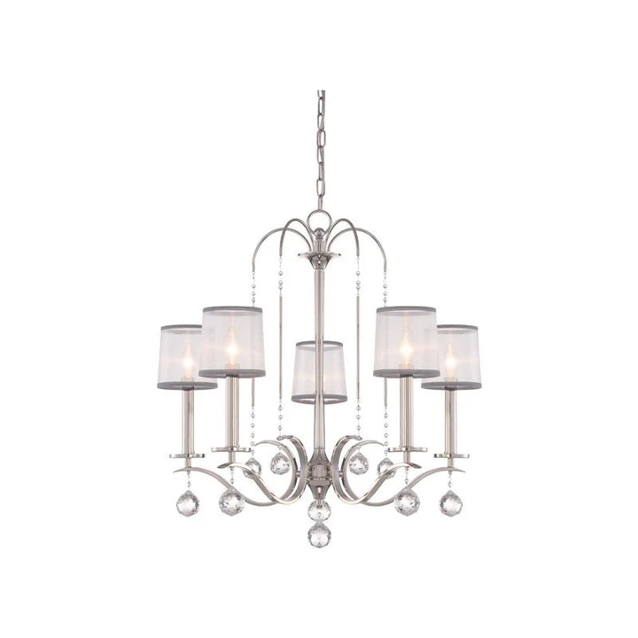 Whitney 5Lt Chandelier E14 in Imperial Silver Elstead Lighting - ELS.QZ-WHITNEY5