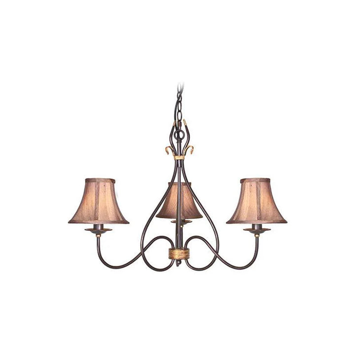 Windermere 3Lt/6Lt Chandelier E14 in Rust/Gold Elstead Lighting - ELS.WM3, ELS.WM6